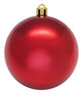 Пластиковый шар 250 мм красный глянцевый