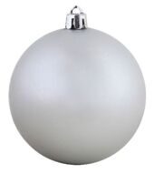 Пластиковый шар 250 мм серебряный матовый