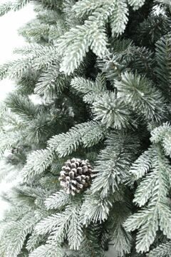 Искусственная елка Crystal Queen заснеженная с шишками 2,4 м ЛИТАЯ ХВОЯ