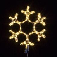 Светодиодная Снежинка уличная 40 см теплая белая
