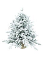 Искусственная елка Изумрудная заснеженная в мешочке 70 см, ЛИТАЯ ХВОЯ 100%