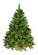 Искусственная сосна Tiffany с шишками и ягодами 90 см, ЛЕСКА