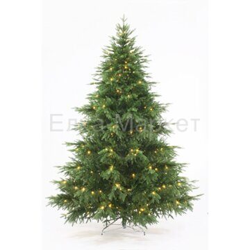 Искусственная елка Престиж 2,5 м с освещением, ЛИТАЯ 100%