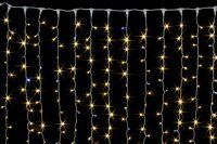 Гирлянда уличная занавес-штора 2*3 м, 420 теплых белых LED ламп, белый ПВХ, IP 54, соединяемая