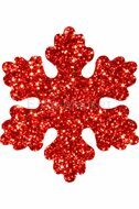 Украшение для уличной елки Снежинка красный