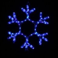 Светодиодная Снежинка уличная 40 см синяя