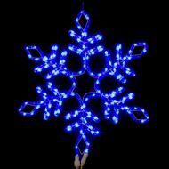 Светодиодная Снежинка уличная 57 см синяя