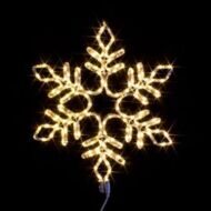 Светодиодная Снежинка уличная 57 см теплая белая