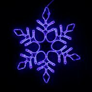 Светодиодная Снежинка уличная 57 см синий