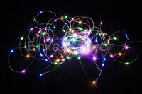 Светодиодная гирлянда на батарейках Роса 20 м 200 многоцветных LED ламп